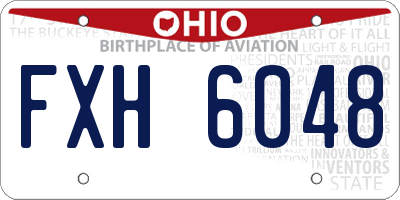 OH license plate FXH6048