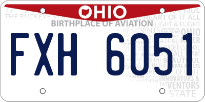OH license plate FXH6051