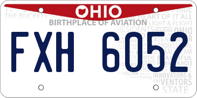 OH license plate FXH6052