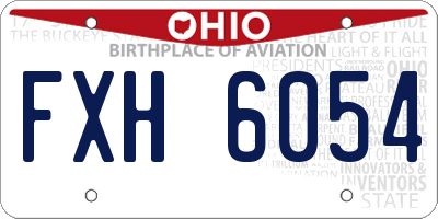 OH license plate FXH6054
