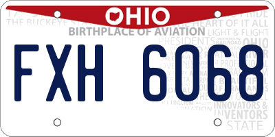 OH license plate FXH6068