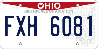 OH license plate FXH6081