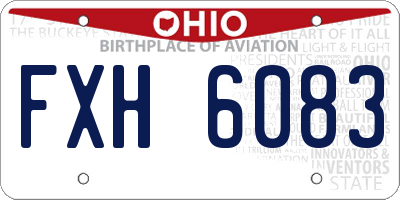 OH license plate FXH6083