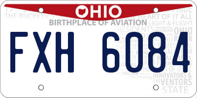 OH license plate FXH6084