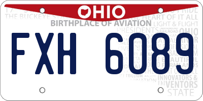 OH license plate FXH6089