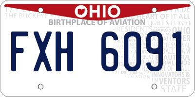 OH license plate FXH6091