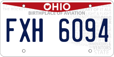 OH license plate FXH6094