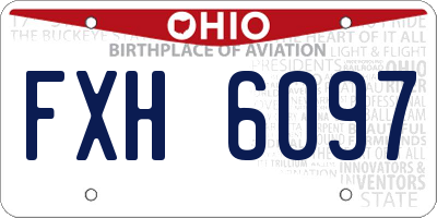 OH license plate FXH6097
