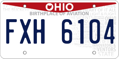 OH license plate FXH6104
