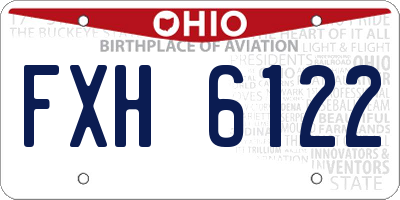 OH license plate FXH6122