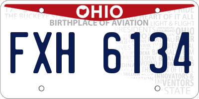 OH license plate FXH6134