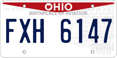 OH license plate FXH6147