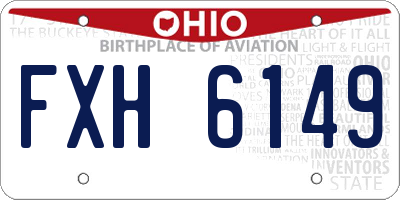 OH license plate FXH6149
