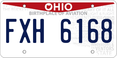 OH license plate FXH6168