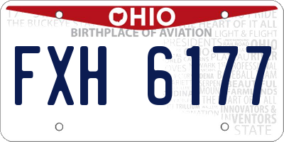 OH license plate FXH6177