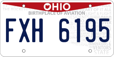 OH license plate FXH6195