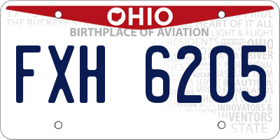 OH license plate FXH6205