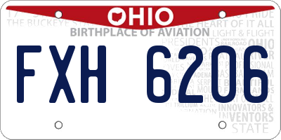 OH license plate FXH6206