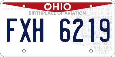 OH license plate FXH6219