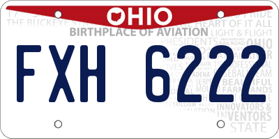 OH license plate FXH6222