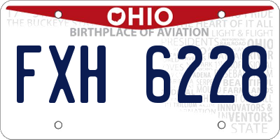 OH license plate FXH6228