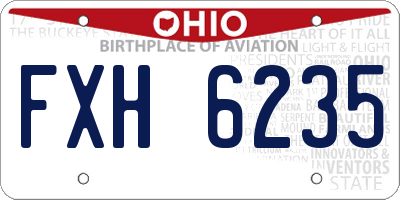 OH license plate FXH6235