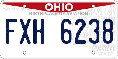 OH license plate FXH6238