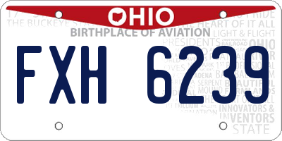 OH license plate FXH6239