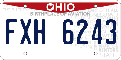 OH license plate FXH6243
