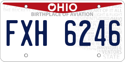 OH license plate FXH6246