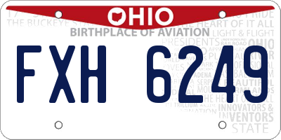 OH license plate FXH6249