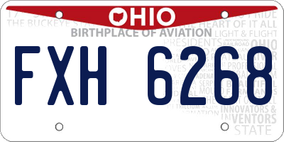 OH license plate FXH6268