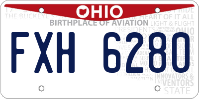 OH license plate FXH6280