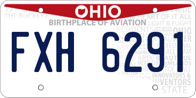 OH license plate FXH6291