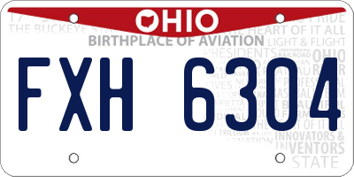 OH license plate FXH6304