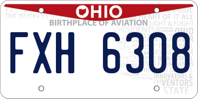 OH license plate FXH6308