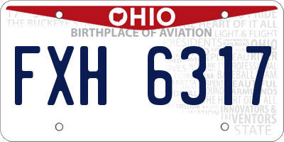 OH license plate FXH6317