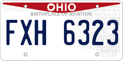 OH license plate FXH6323