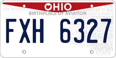 OH license plate FXH6327