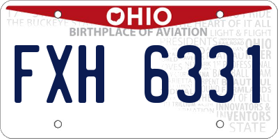 OH license plate FXH6331