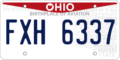 OH license plate FXH6337