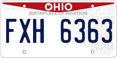 OH license plate FXH6363