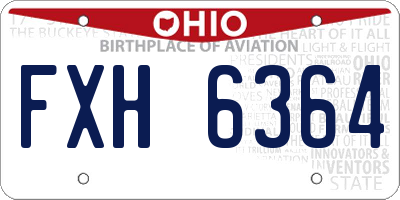 OH license plate FXH6364