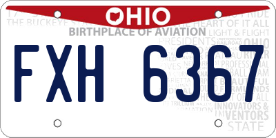 OH license plate FXH6367