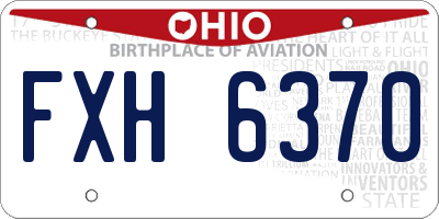 OH license plate FXH6370
