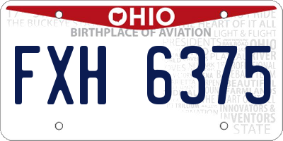 OH license plate FXH6375