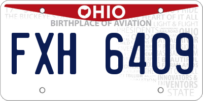 OH license plate FXH6409