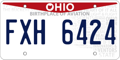 OH license plate FXH6424