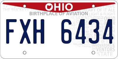 OH license plate FXH6434