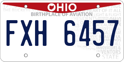 OH license plate FXH6457